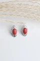 Серьги из серебра с кораллом 2730