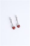 Серьги из серебра с сердоликом 2725
