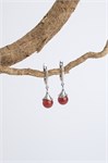 Серьги из серебра с сердоликом 2725