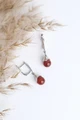 Серьги из серебра с сердоликом 2725