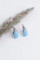 Серьги из серебра с ларимаром 2705