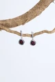 Серьги из серебра с гранатом 2699