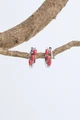 Серьги из серебра с кораллом и цирконом 2728