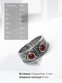 Кольцо из серебра ЭТНО с сердоликом 2330
