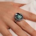Кольцо из серебра с амазонитом 2468