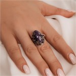 Кольцо из серебра с лепидолитом 2490