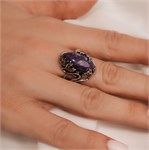 Кольцо из серебра с лепидолитом 2490