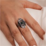 Кольцо из серебра с хризопразом 2537