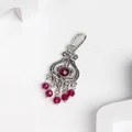 Подвеска из серебра с корундом 2563