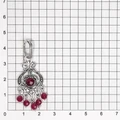 Подвеска из серебра с корундом 2563