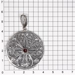 Подвеска из серебра с гранатом 2646