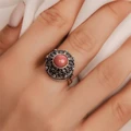 Кольцо из серебра с родонитом 2670