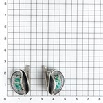 Серьги из серебра с амазонитом 2469