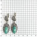 Серьги из серебра с амазонитом 2476