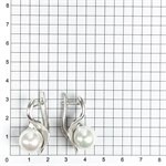 Серьги из серебра с жемчугом Майорка 2477