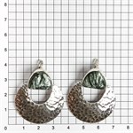 Серьги из серебра с клинохлором 2479