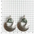 Серьги из серебра с клинохлором 2479