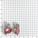 Серьги из серебра с родонитом 2488