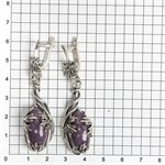 Серьги из серебра с лепидолитом 2489