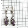 Серьги из серебра с лепидолитом 2489