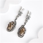 Серьги из серебра с яшмой 2492