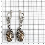 Серьги из серебра с яшмой 2492