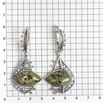 Серьги из серебра с змеевиком 2500 Серьги из серебра с змеевиком 2500