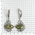 Серьги из серебра с змеевиком 2500
