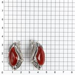 Серьги из серебра с халцедоном 2501