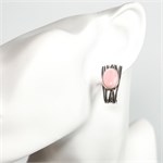 Серьги из серебра с розовым кораллом 2502