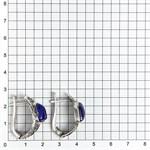 Серьги из серебра с лазуритом 2503