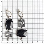 Серьги из серебра с авантюрином и кахолонгом 2504