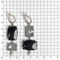 Серьги из серебра с авантюрином и кахолонгом 2504