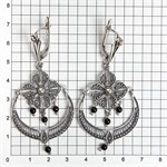 Серьги из серебра с агатом 2523