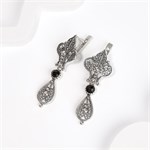 Серьги из серебра с агатом 2524