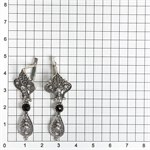 Серьги из серебра с агатом 2524