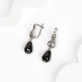 Серьги из серебра с агатом 2527