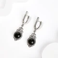 Серьги из серебра с агатом 2530