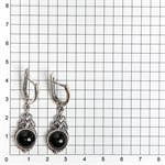 Серьги из серебра с агатом 2530