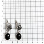 Серьги из серебра с агатом 2531