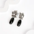 Серьги из серебра с агатом и жемчугом 2529