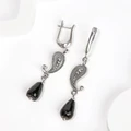 Серьги из серебра с агатом 2532