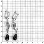 Серьги из серебра с агатом 2532