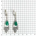Серьги из серебра с хризопразом 2534