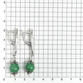 Серьги из серебра с хризопразом 2536