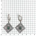 Серьги из серебра с хризопразом 2538