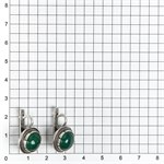 Серьги из серебра с хризопразом 2539 Серьги из серебра с хризопразом 2539