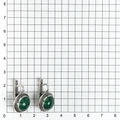 Серьги из серебра с хризопразом 2539