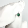Серьги из серебра с хризопразом 2539