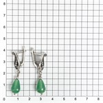 Серьги из серебра с хризопразом 2540 Серьги из серебра с хризопразом 2540